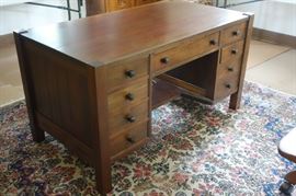 Stickley partner desk double-sided in mahogany
