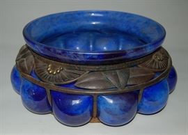 French glass and metal centerpiece