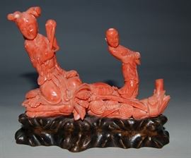 Chinese carved coral