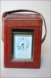 Carriage clock in case