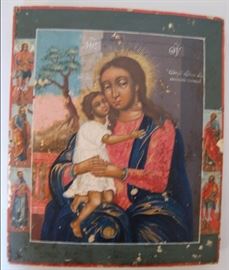 Russian icon: Mary and Jesus