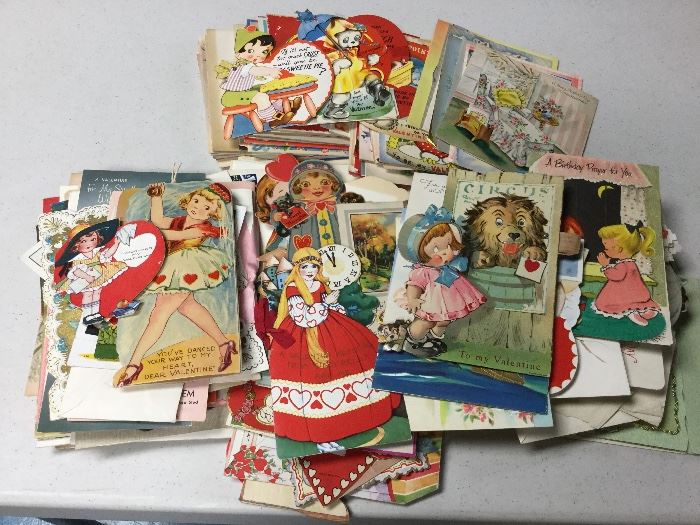 Collection of antique and vintage greeting cards