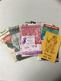 Vintage travel brochures and maps
