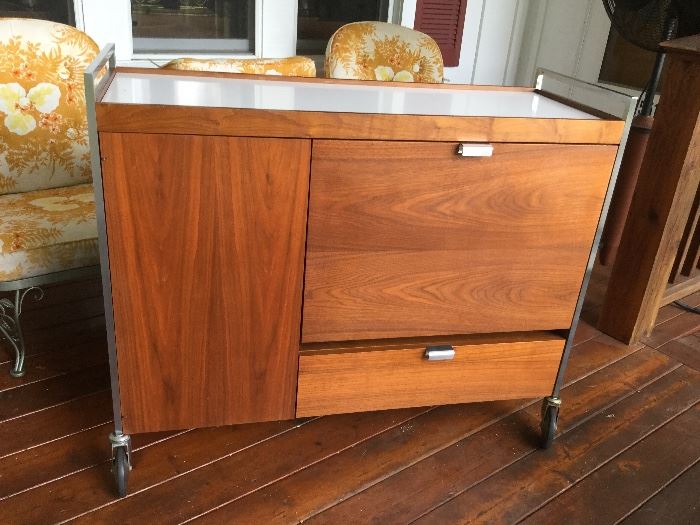 Rare....George Nelson for Herman Miller bar buffet with Sears Thermoelectric heating and cooling unit. This is not located at the sale but is very nearby. Contact me for appointment.