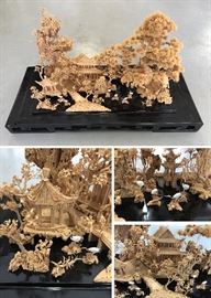 Cork Sculpture pictured without glass case