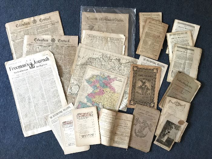 Colonial 1700s Newspapers