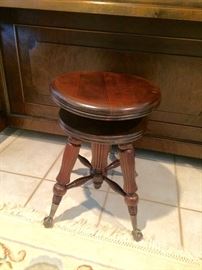 Antique piano stool 