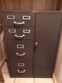 Old metal file cabinet 