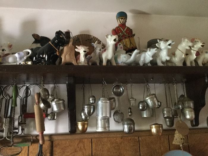 Great collection of creamers and kitchen items