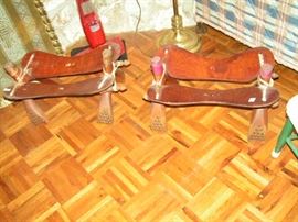 Camel stools no cushions