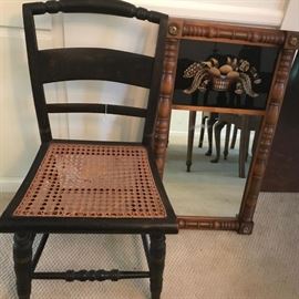 Hitchcock Chair and Mirror