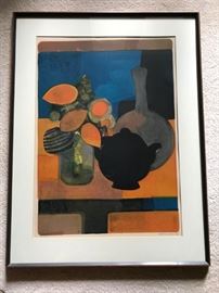 Andre Minaux "Black Teapot" Lithograph.
