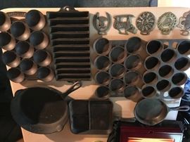 Nice selection of cast iron cookware including some Griswold.