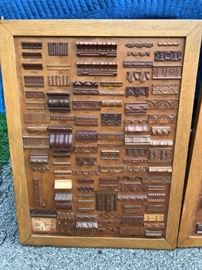 Klise Furniture (Grand Rapids) decorative moulding and trim swingboard from original factory on Cottage Grove Avenue.  Each of these large boards measures 40" x 30".  Most are two-sided. 