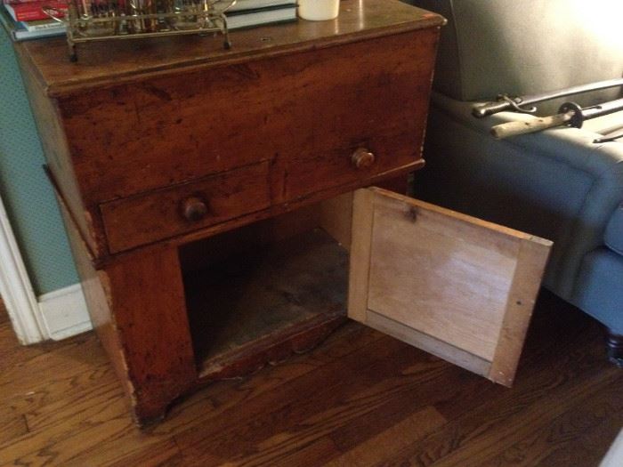 vintage commode - very early w/thunderpot door