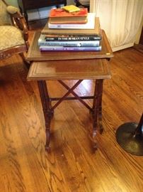 leather top nesting tables