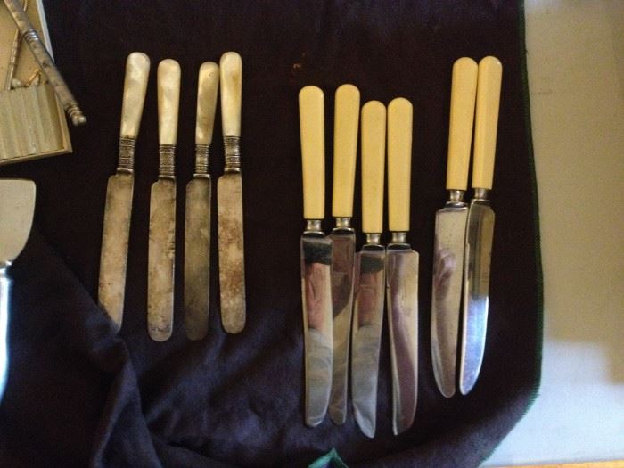 4 MOP knives - 6 english knives - sheffield