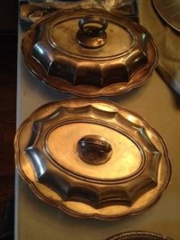 pair of Tiffany & Co covered serving dishes