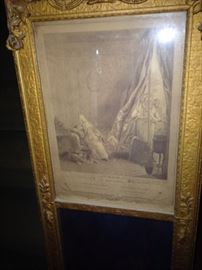 Le Boudoir - print above mirror - 1750s