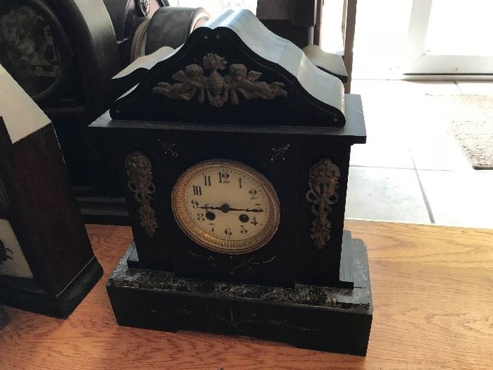 Lots of great Antique Mantle Clocks in various states of repair !