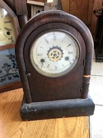 Lots of great Antique Mantle Clocks in various states of repair !