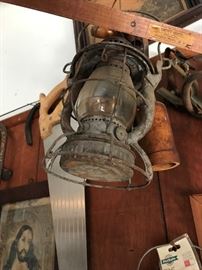 LOADS of vintage Railroad and Oil Lanterns - ALL priced and available at the sale !!