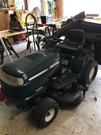 LT1000 lawn tractor by Craftsman with attached grass catcher