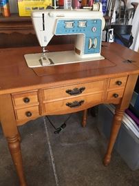 Singer Sewing Machine and cabinet