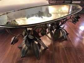 Vintage Lotus Flower Cocktail Table