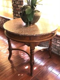 Marble Top Round Table