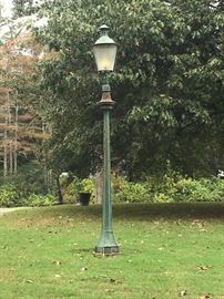16' Cast Iron 1850's Gas Lamp converted to electricity.  In working order.  Accepting Bids.