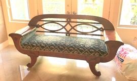 Burl wood Bench 6’ x 25” x 34”