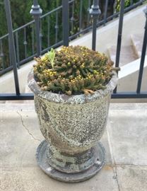 Stone urn planters