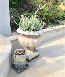 stone urn planter