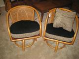 Two Vintage Bamboo Chairs