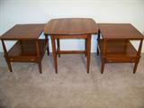 Vintage Willett Cherry-Wood Lamp/Occasional Tables, Original Conidtion