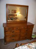 Tellcity Hardrock Maple Double Dresser w/Mirror