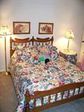 Tell City Hardrock Maple Bedroom Set, Full Bed and Double Dresser w/Mirror