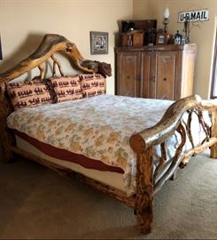 AMAZING BED! Western Collections, Artwork,  Armoire NOT for sale.