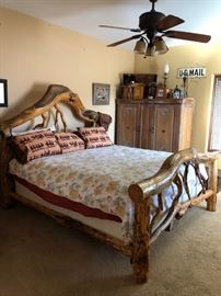 AMAZING BED! Western Collections, Artwork,  Armoire NOT for sale.