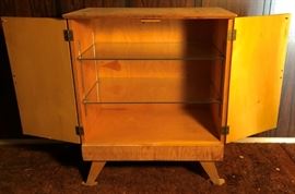 Cabinet w Glass Shelves