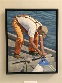 "Tying Up"  -Melissa Post Van Der Burg	  20 x 16	Oil