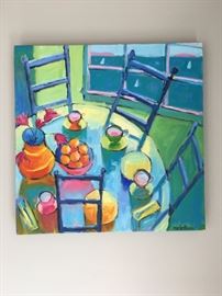 Funky Cottage Interior-Betsy Mclellan 12 x 12  oil		