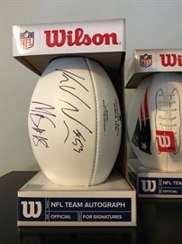 Football Signed By Mathew Slater and Kyle Van Noy