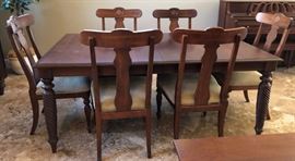 Ethan Allen Dining Table w 6 Chairs