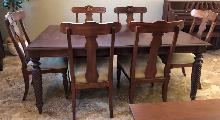 Ethan Allen Dining Table w 6 Chairs