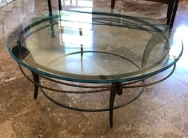 Metal and Glass Coffee Table