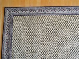 Bordered jute rug, approx. 14'10" X 11'10"