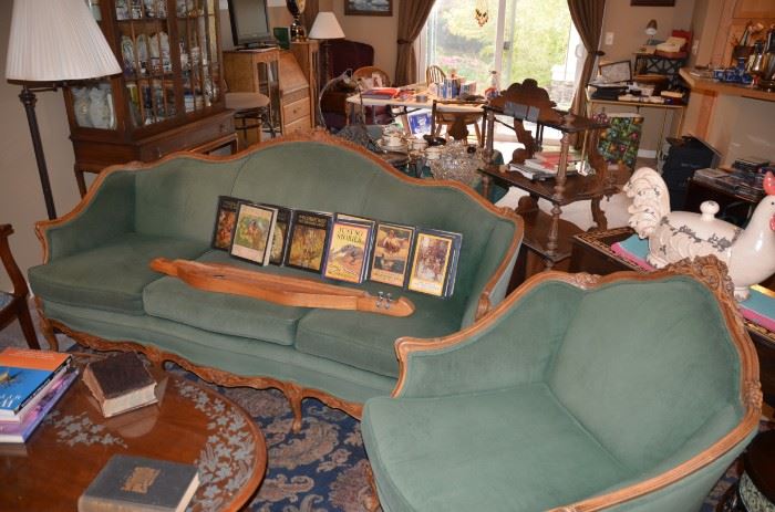 victorian couch and matching chair