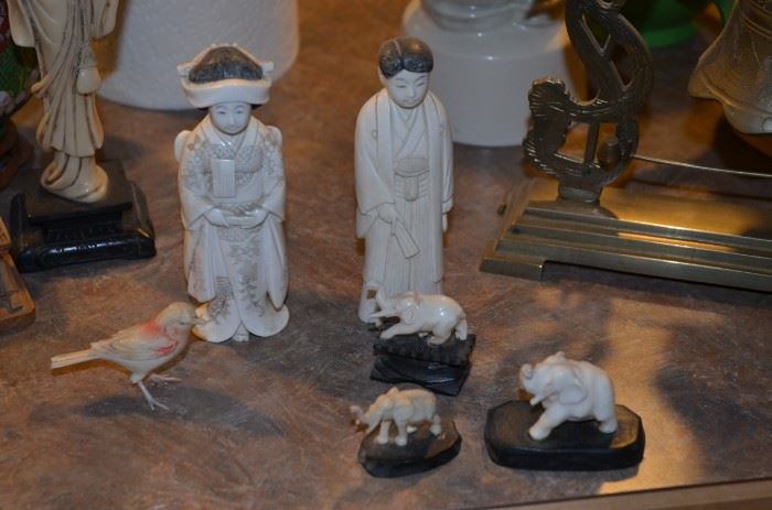 hand sculpted ivory pieces